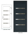 Dvere EKO D5 Antracit/Orech