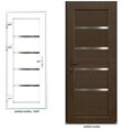 Dvere EKO D5 Antracit/Orech