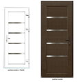 Dvere EKO D5 Antracit/Orech