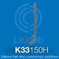 Žľabový hák K33 150H