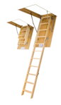 Podkrovné schody s dreveným rebríkom