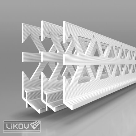 Soklové omietniky s okapnicou P-B PVC 2,5 m