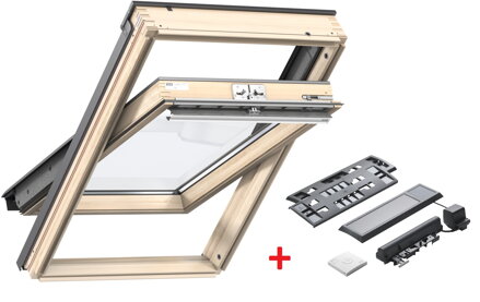 Balíček VELUX GLL Štandard Plus + solárny pohon KSX 