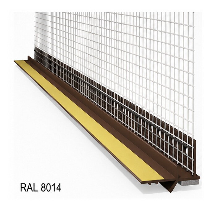 APU lišta tmavo hnedá RAL 8014