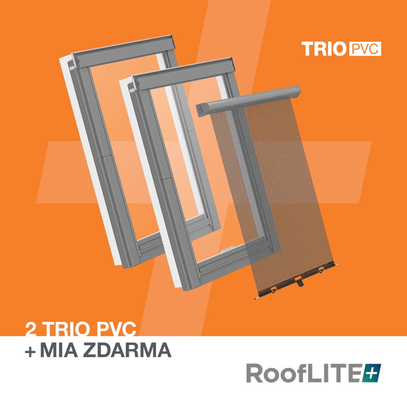 Strešné okno Rooflite TRIO PVC