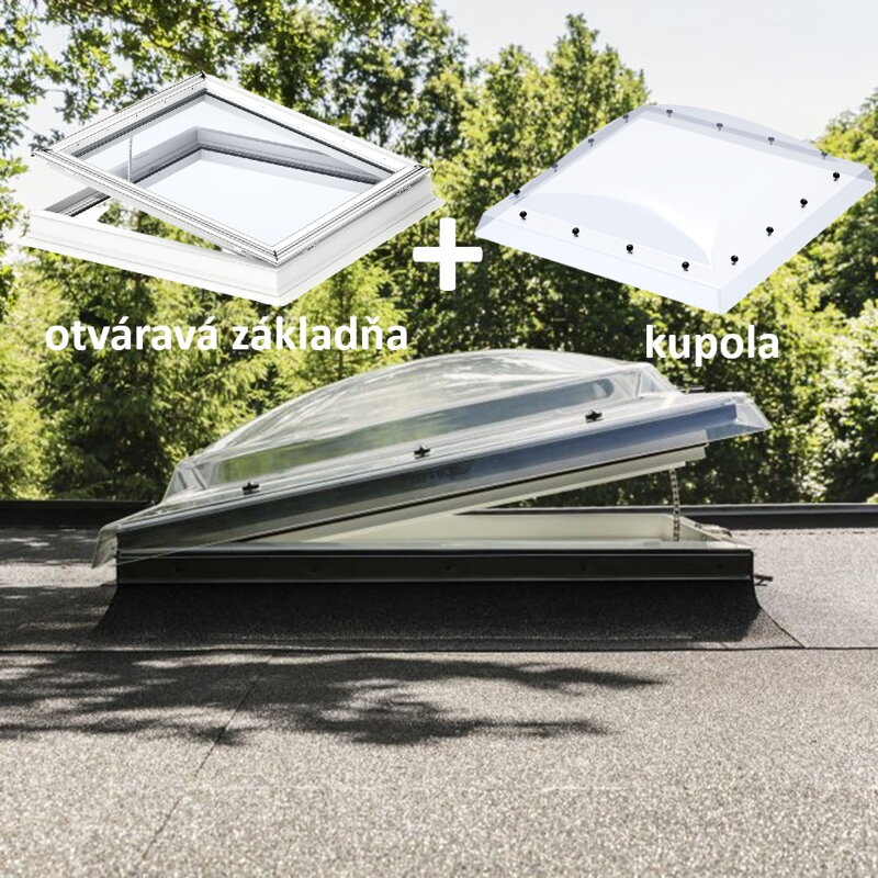 VELUX Svetlík otváravý + polykarbonátová kupola